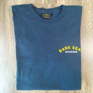 Blue Short Sleeve Tee with Dark Seas Design